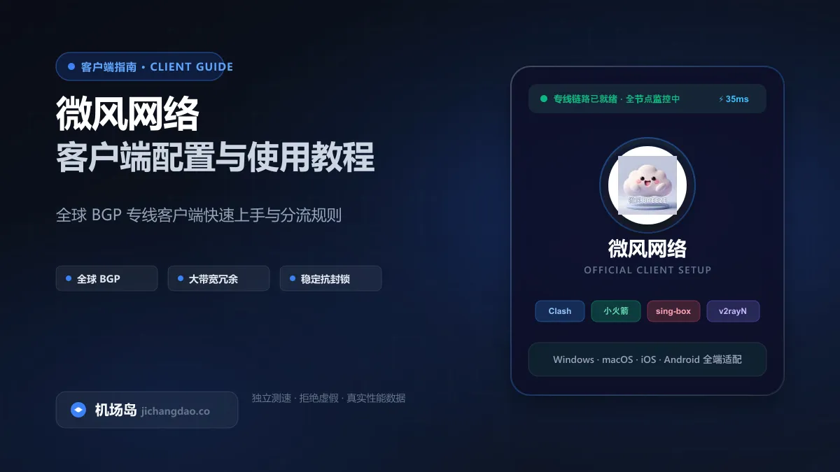 微风网络通用订阅与多端客户端分流设置